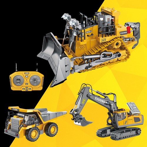 RC Truck Crawler Bulldozer Remote Control Excavator Construction 2.4GHz - Picture 13 of 20