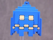 Pac-Man NEW * Blue Ghost Clip * Blind Bag Video Game Key Chain Monogram