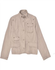 Marlboro Classics Womens Bomber Jacket Eu 40 Medium Grey Cotton Qi15