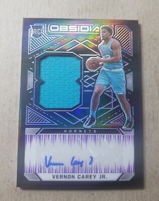 2020-21 Obsidian Vernon Carey Autograph Jersey Rookie /49 Hornets RC  #219