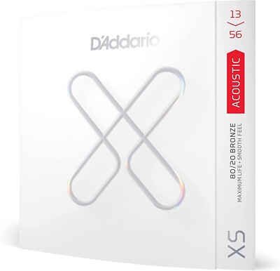 D'Addario XSABR1356 Medium Coated Acoustic Guitar Strings, 13-56