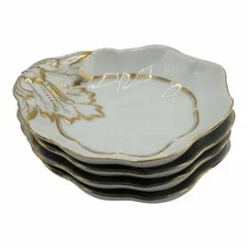 Old Paris French Gilt Porcelain Bowls, Set of 4 Vieux Paris