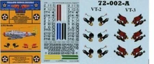 Yellow Wings Decals 72002 x 1/72 USN TBD1 Devastator Section Leader VT2 & VT3