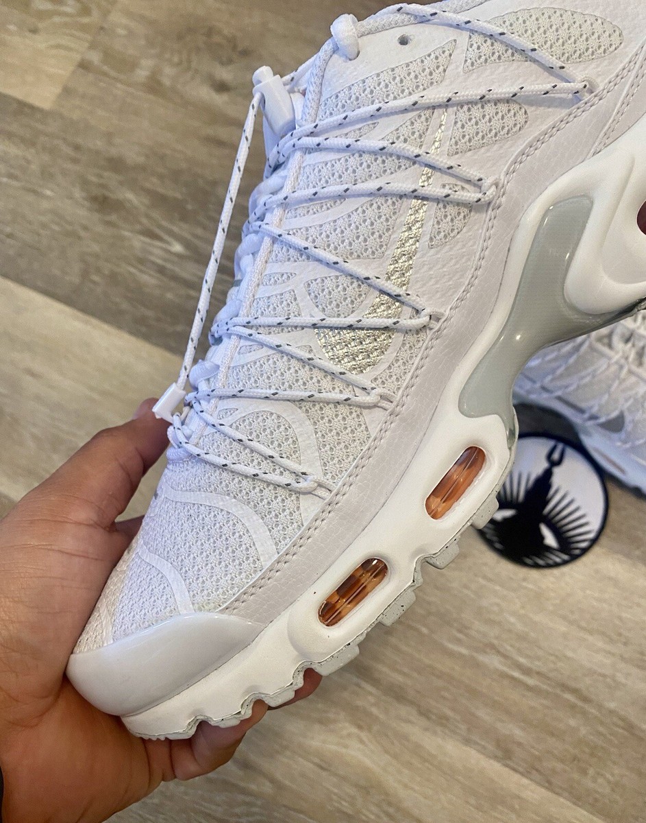 Size Nike Air Max Plus Utility White Safety Orange for sale