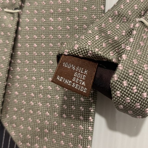 Dormeuil Men's Luxury Fine Jacquard Ivory Pattern Tie 100% Silk Made in Italy - Picture 12 of 16