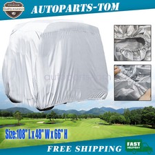 Waterproof Zippered Rear Golf Cart Cover For EZGO Club Car Yamaha Universal