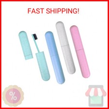 Hooqict 4 Pack Travel Toothbrush Case Portable Travel Toothbrush Holder Plastic