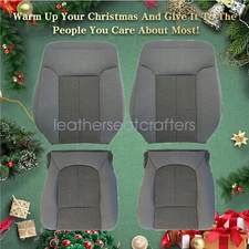 4 x For 2011-2016 Ford F-250 Lariat XLT Front Bottom & Top CLOTH Seat Cover Gray