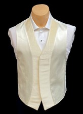Men's Ivory Jean Yves Mirage Fullback Tuxedo Vest Prom Wedding Groom Masonic
