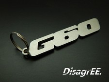 Schlüsselanhänger "G60" - für Corrado Golf G60 - G Lader - Edelstahl GEBÜRSTET!