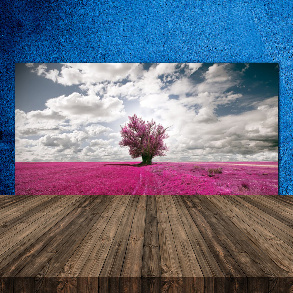 Crédence de cuisine en verre trempé 120x60 finition premium arbre
