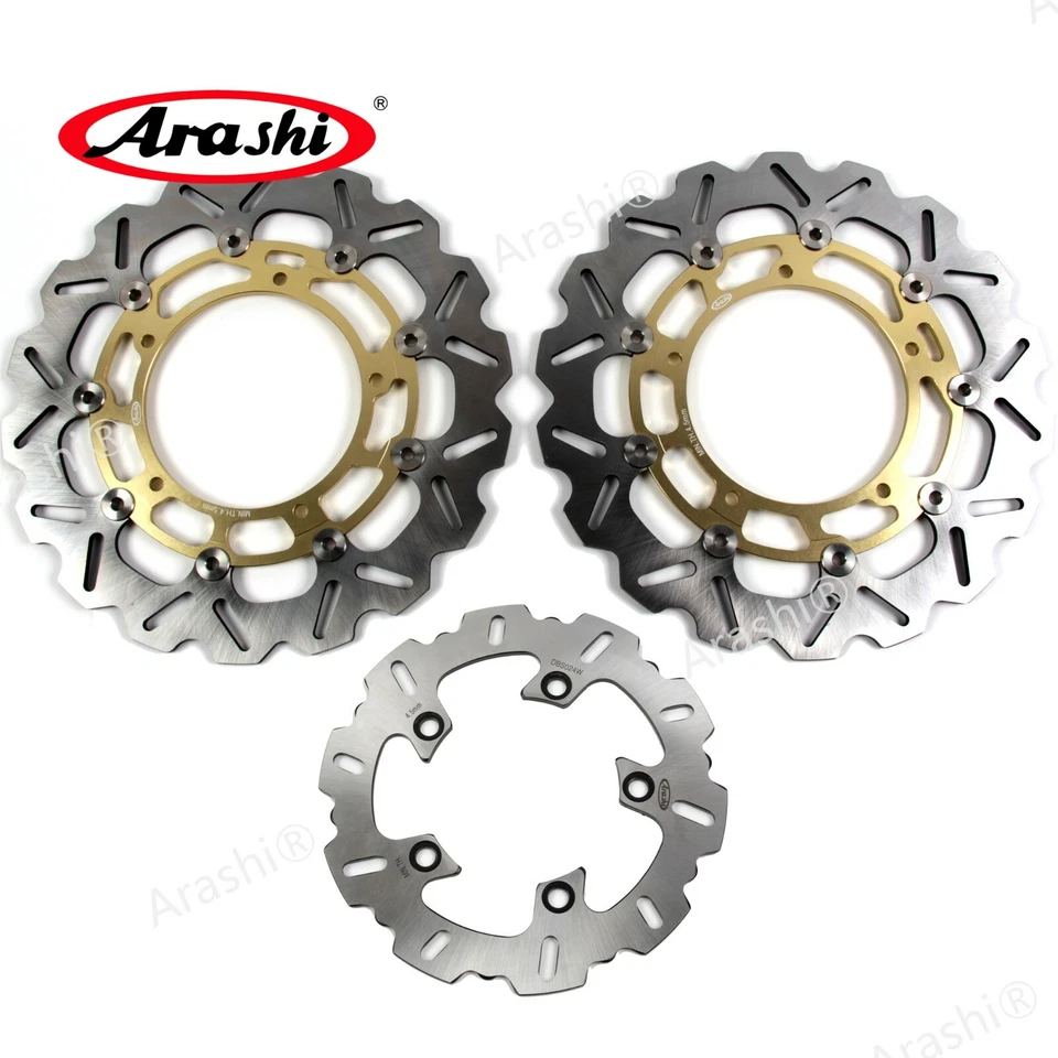 Disco de rotor de freno delantero y trasero Arashi DORADO para Yamaha YZF R6 2005-2016 YZF-R6 600 Foto 2 de 4