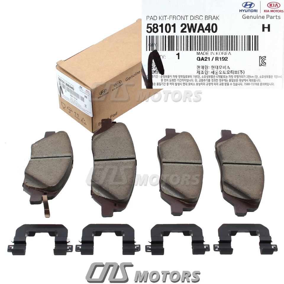 ⭐GENUINE⭐ Front Disc Brake Pad Kit for 2017-2019 Hyundai Santa Fe 581012WA40 - Image 2 of 4