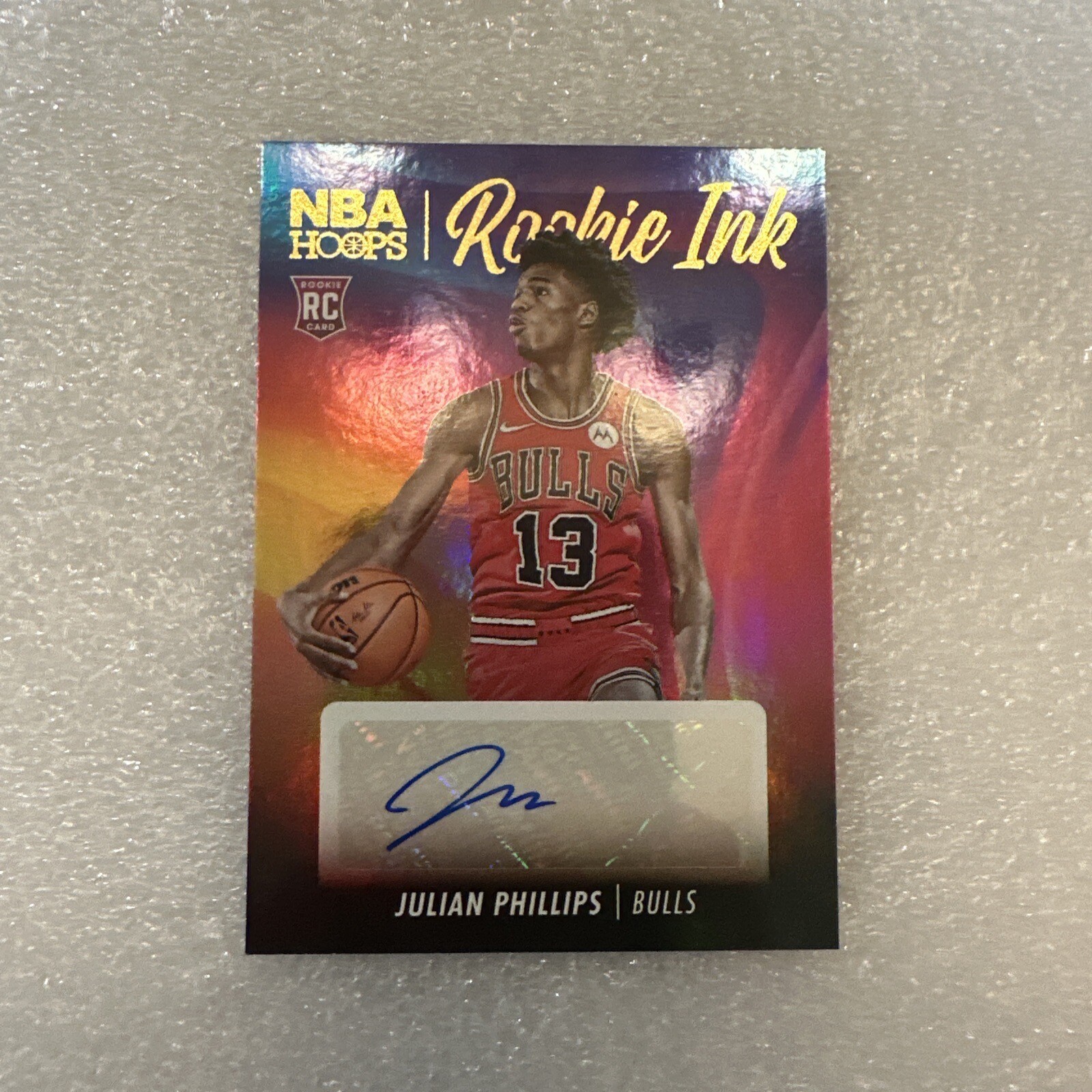 2023-24 NBA Hoops JULIAN PHILLIPS RC AUTO Foil Rookie Ink Bulls