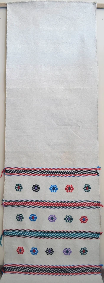 Alfombra turca Kilim Long Runner. Alfombra de pasillo Kilim de algodón tejida a mano - 27′′ x 187′′ Foto 4 de 4