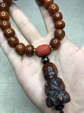 Tibetan Style Three Eye Dzi Bead Bracelet Monk Beads