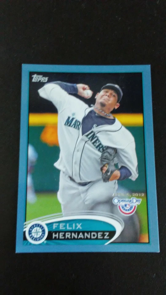 Felix Hernandez-2012 Topps Opening Day Baseball-no.199-BLUE PARALLEL-#D TO 2012 - Image 3 of 3