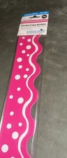 Polka Dots Pink Terrific Trimmers, 39 ft. Barker Creek. Double Sided. New In Pk