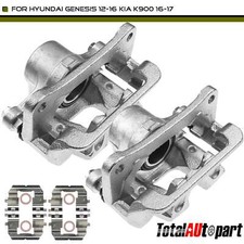 2Pcs Disc Brake Caliper w/Bracket for Genesis G80 Hyundai Genesis Kia K900 Rear