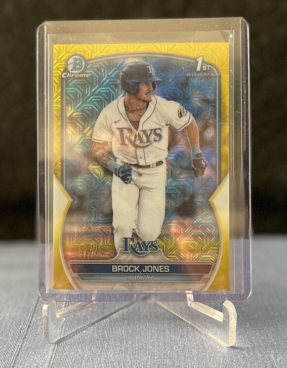 2023 BOWMAN MEGA BROCK JONES 1ST CHROME YELLOW 52/75