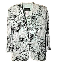 Alex Evenings 2-Piece Dress Mint Green Glimmer Sparkle with Jacket Size Large