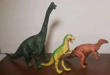 Vintage Lot Of Dinosaurs - 1999 BRACHICSAURUS - 1985 T-REX - 1997 EDMONTOSAURUS 