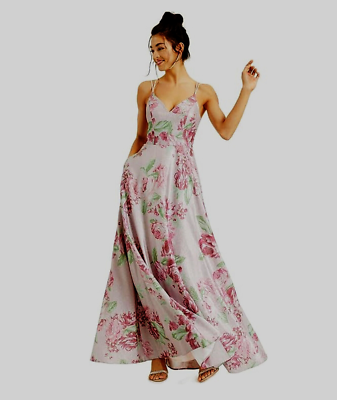 glitter floral dress Strapless Lace Corset Slit Floor-Length Lace Dress 62159 by Clarisse 12 / Lavender main image 0
