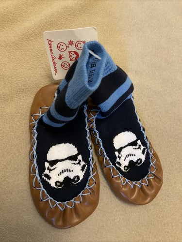 Hanna Andersson 7-9 Nowali mocs Star wars baby boys irregular - Picture 1 of 4