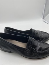 Clarks Bendables Shoes Women  s 8M Black Leather Comfort Slip on Loafers