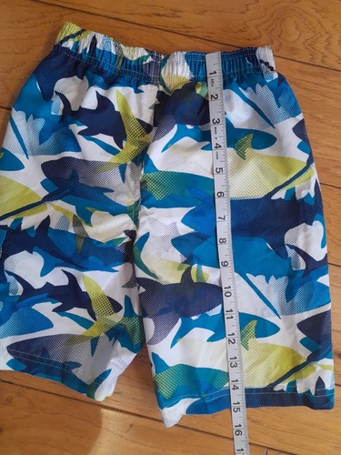 Boy Size 5T OP Ocean Pacific Multicolor Shark Camo Swim Trunks Mesh-Lined EUC - Picture 7 of 8
