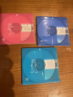 Lot De 10 Minidisc Maxell Color Club – 74/80 Min, Neufs Et D'occasion