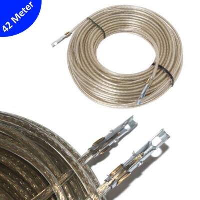 Planenseil Anhänger Zollseil Ø 6mm mit Stahldraht Tir-Kabel 42m Windenseil LKW