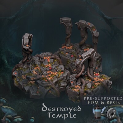 The Mines Elven Destroyed Temple Fantasy Middleearth Tabletop Terrain