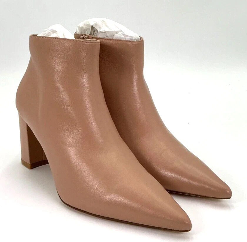 Botines Stuart Weitzman Stuart 75 para mujer talla 7,5B de cuero rosa con cremallera Foto 3 de 4