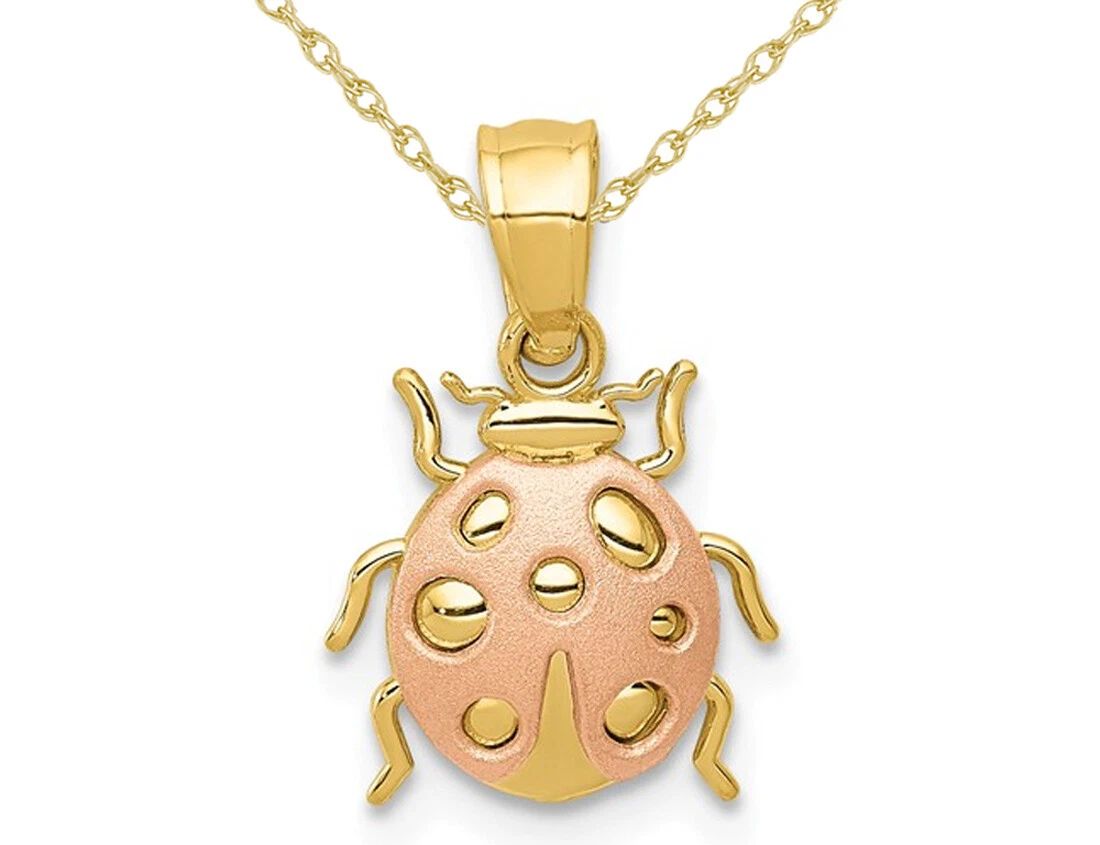 14k gold 2024 ladybug necklace
