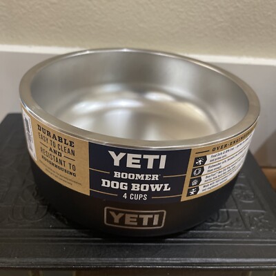 YETI Boomer 4 Cups Navy Blue Stainless Steel Non-Slip Dog
