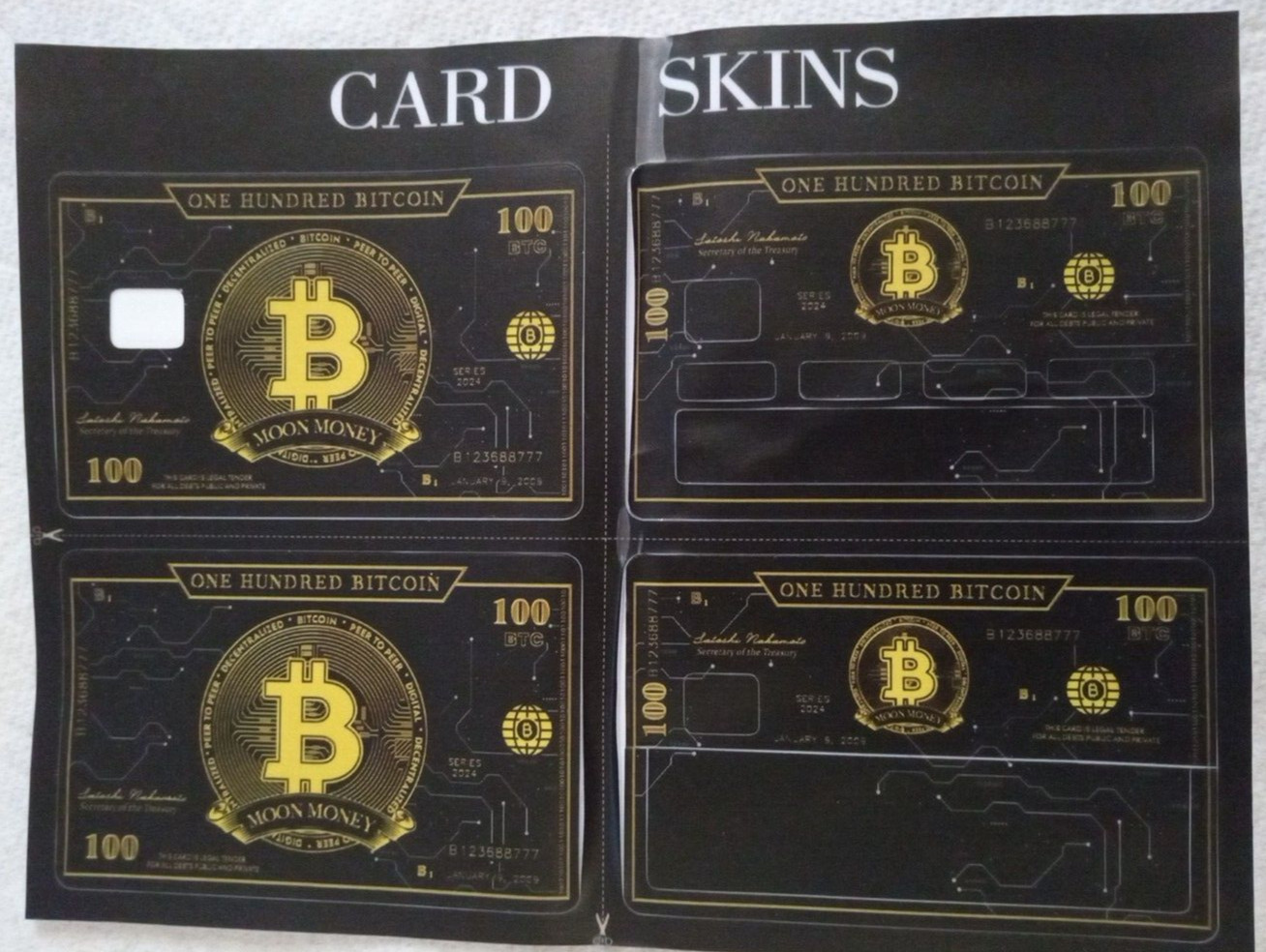 Bitcoin Style – Credit/Debit Card Skin Cover Sticker 4-pack – FUNAAB Zoo  Park