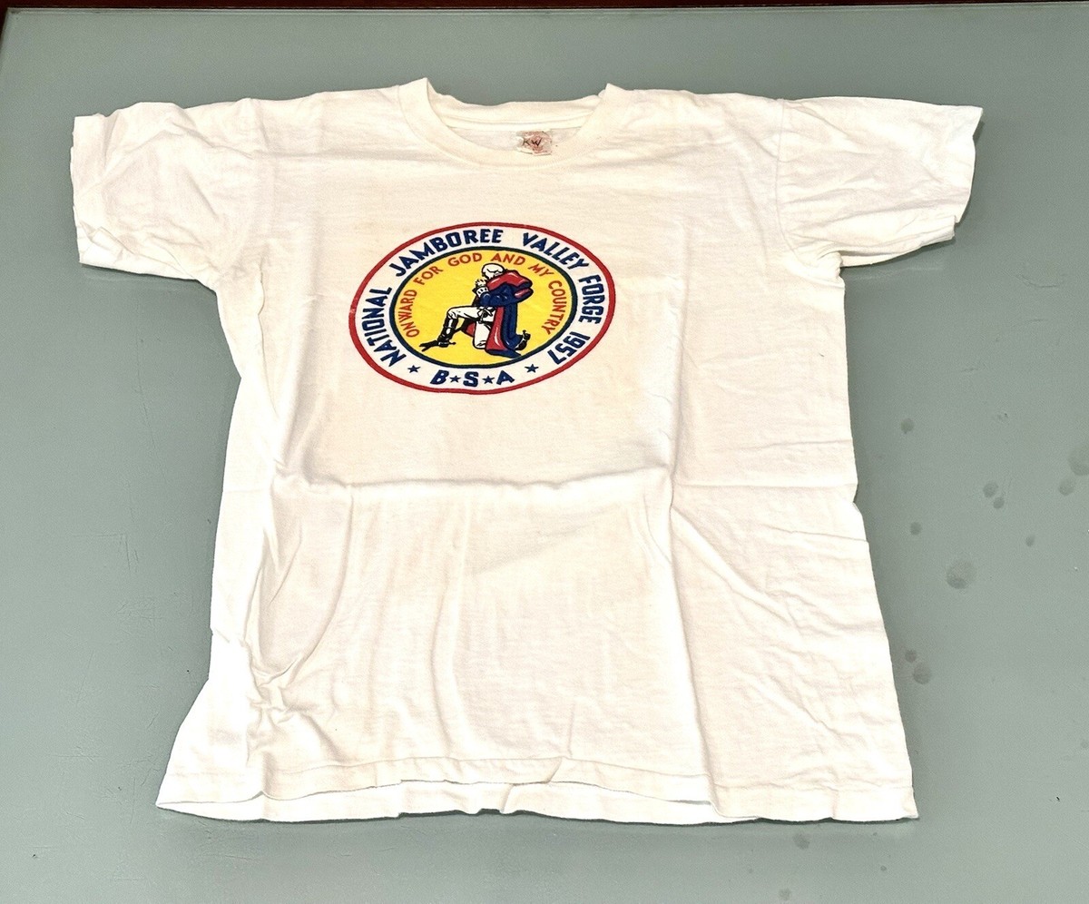 VINTAGE 1957 BOY SCOUTS NATIONAL JAMBOREE VALLEY FORGE T-SHIRT
