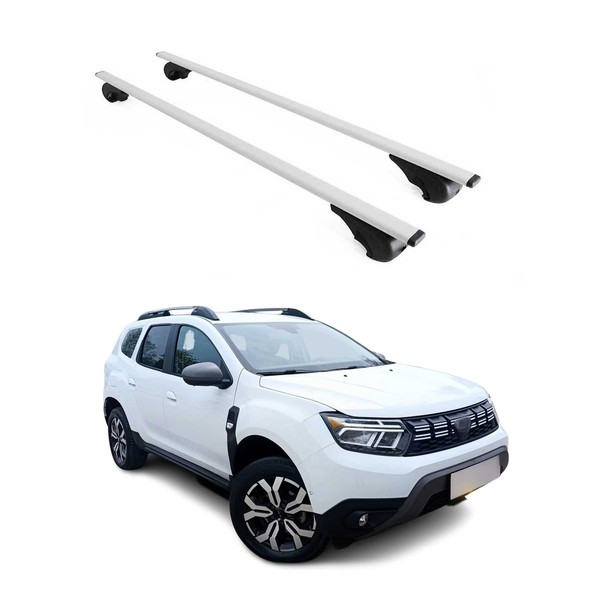 DachträGer GrundträGer FüR Dacia Duster Mk3 2024-2026 75Kg Stahl Silber 2 Tlg-image