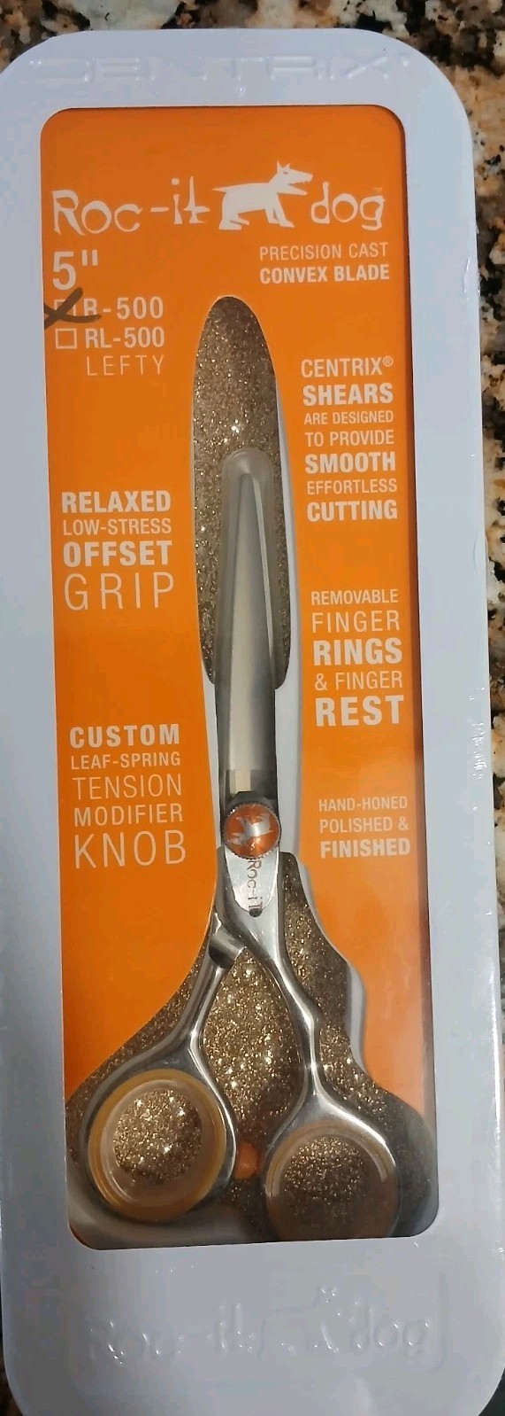 Centrix Roc-It Dog Shear Offset Handle/Convex Blade R 500 5 Inch 6 oz