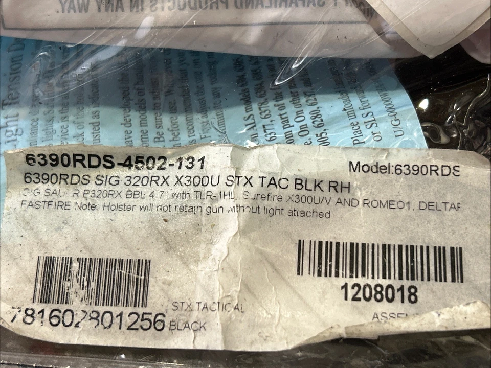 Funda Safariland 6390RDS OWB SIG P320RX M17 X300U negra derecha 🔴 punto rojo Foto 4 de 4