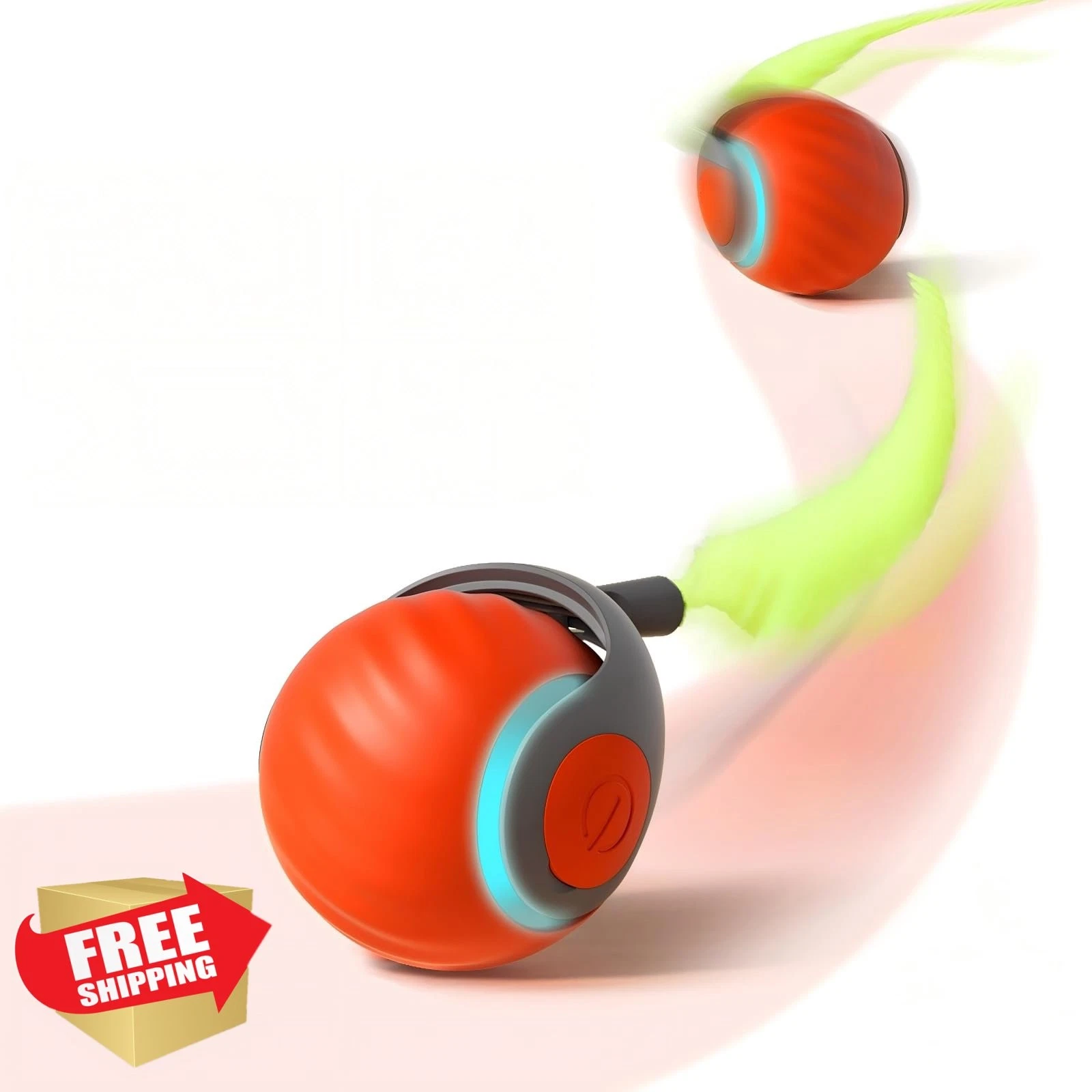 Petgravity cat toy ball interactive orange