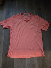 Ariat Tek Men's Polo Short Sleeve Size L Coral Orange