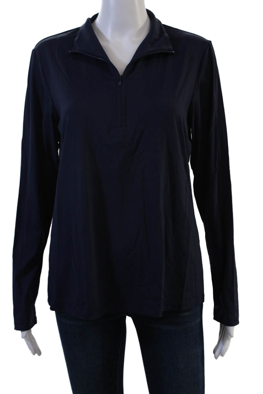 J. Mclaughlin Womens Basic Mock Neck Zip Hoodie D… - image 1