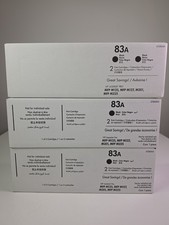 Lot of 3 - GENUINE HP 83A CF283AD BLACK LASERJET CARTRIDGE NEW SEALED BOX OEM