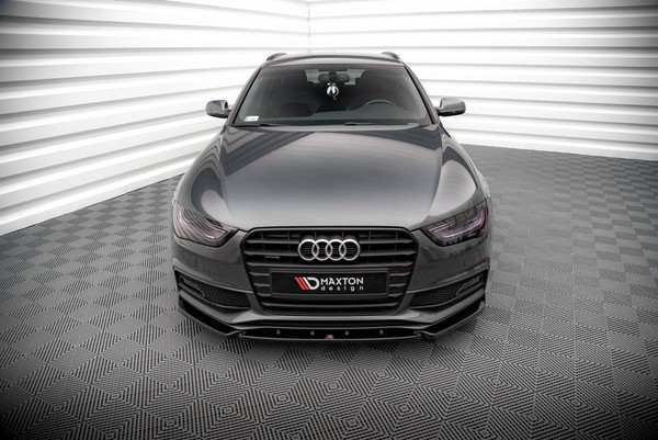 Maxton Design Frontlippe V.3 Passend FüR Audi A4 S-Line / S4 B8 FL Schwarz Hochg-image