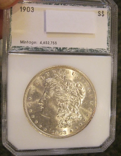 1903 Morgan silver dollar-BU, PCI 10 digit code, Tougher Date 5152