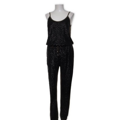 Rachel Roy, Jumpsuit, Größe: M, Schwarz/Grün, Baumwolle/Nylon/Viskose #CBh