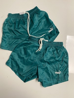 2x Puma vintage Nylon Glanz Shorts Gr. S D3 shiny kurze Hose 97