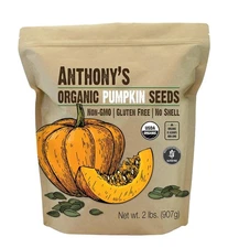 Anthony's Organic Pumpkin Seeds, 2 lb, Gluten Free, Non GMO, No Shell,... 